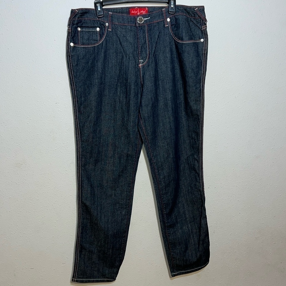 Baby Phat Womens High Rise Blue Jeans Size 18